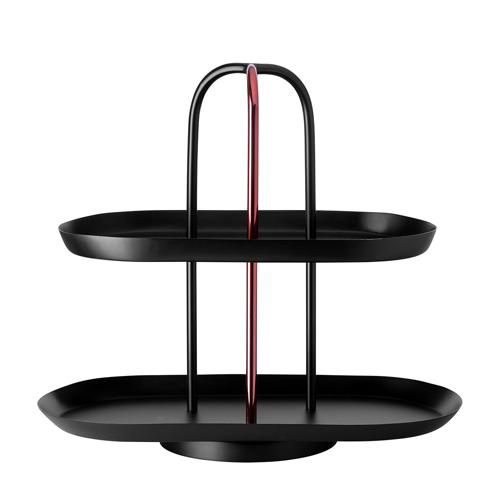 UPPER EAST 2er Etagere schwarz