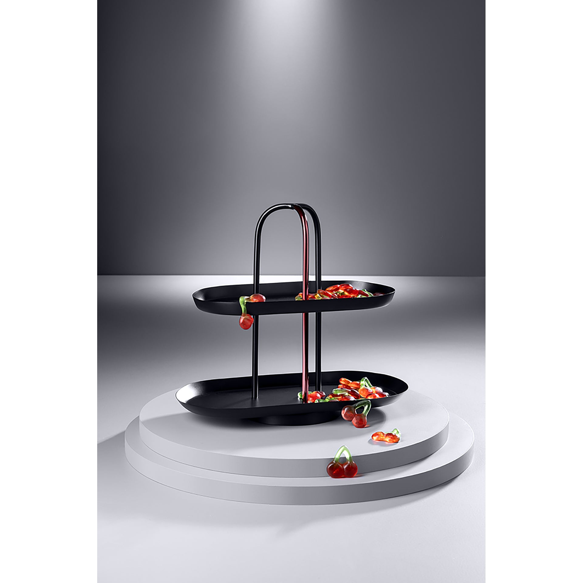 UPPER EAST 2er Etagere schwarz