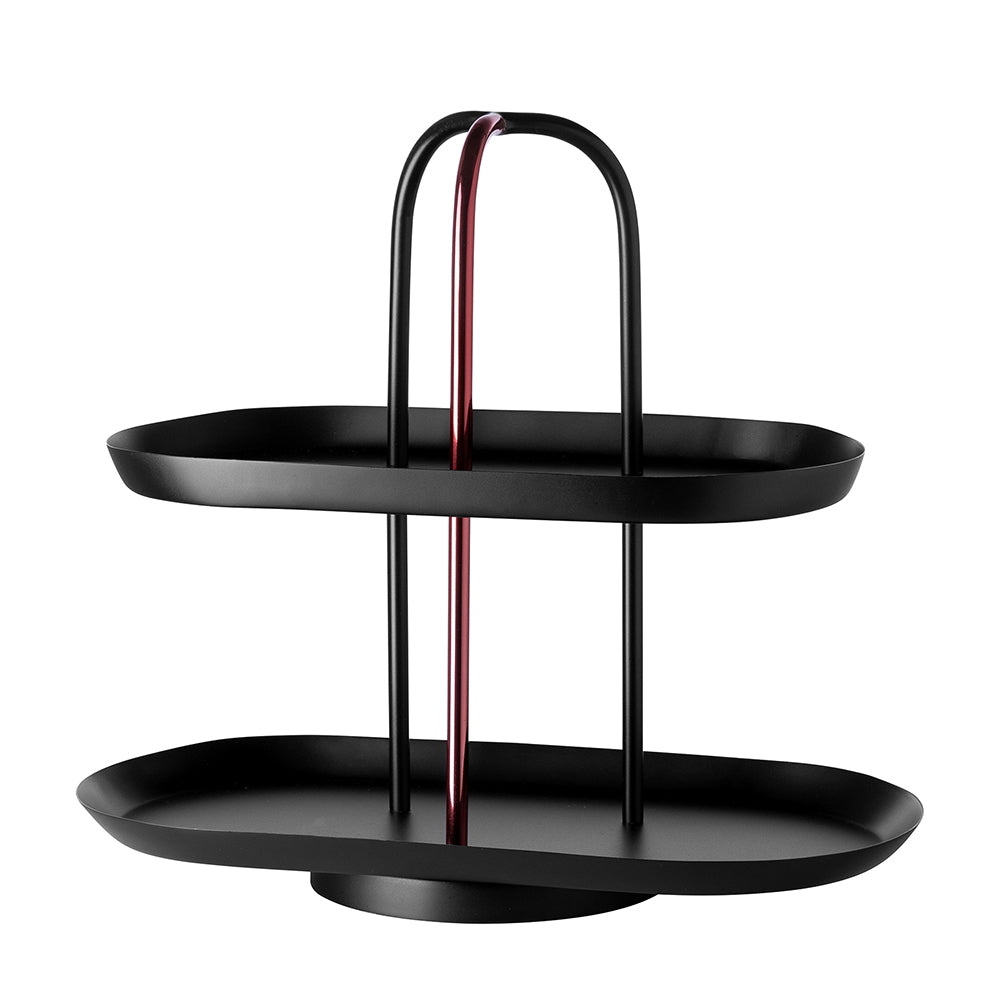 UPPER EAST 2er Etagere schwarz