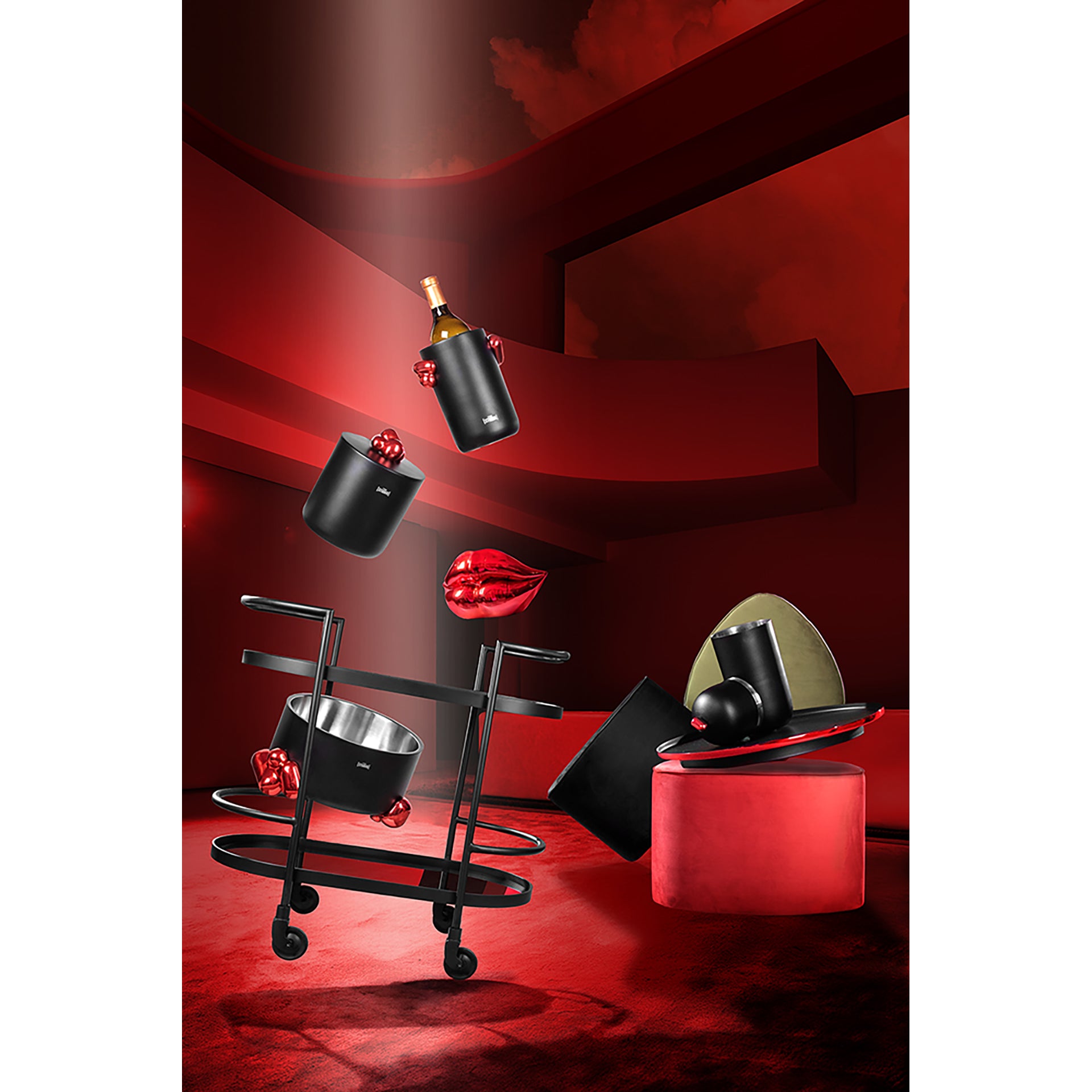 SIT DOWN Pouf rot