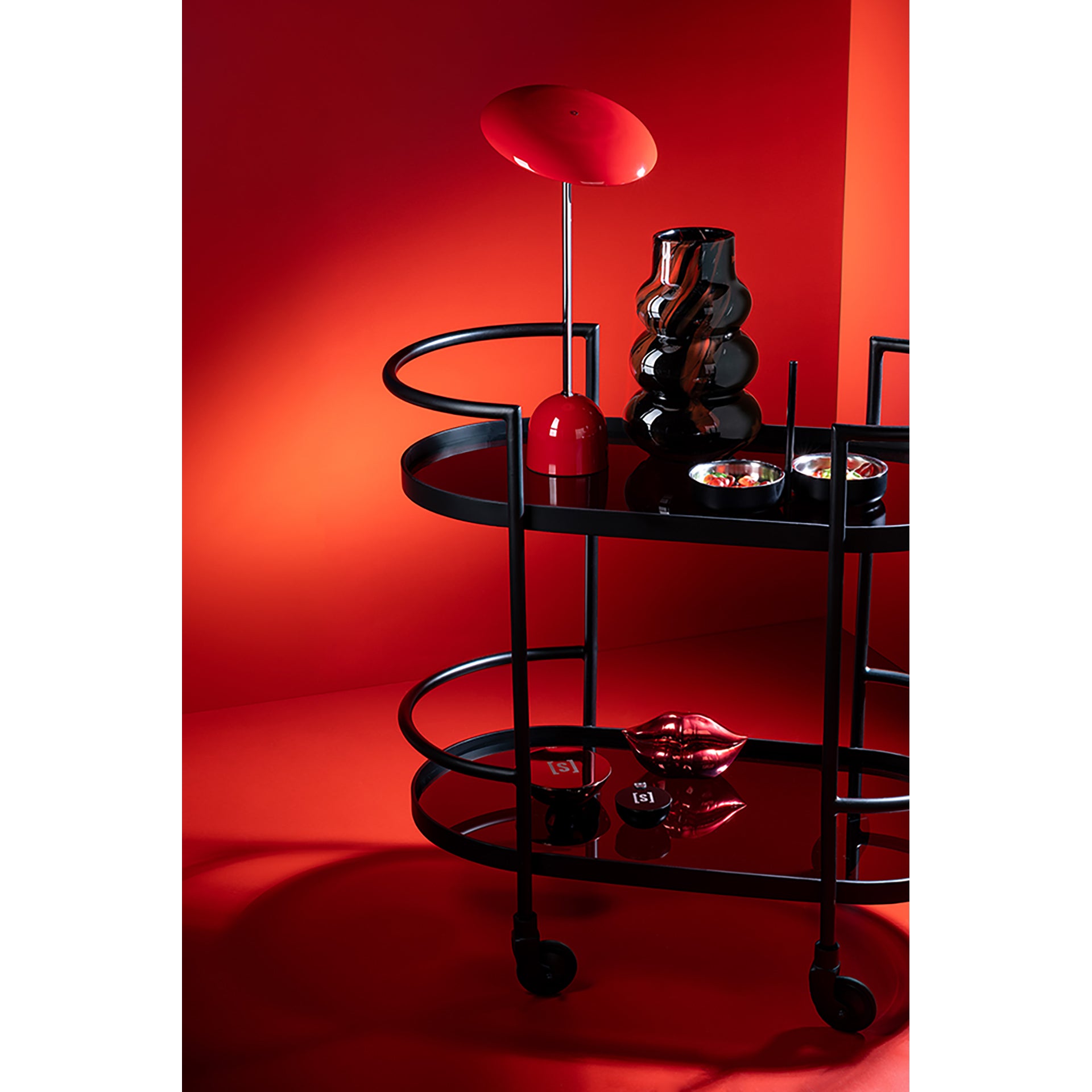 WAVE FRONT Vase schwarz