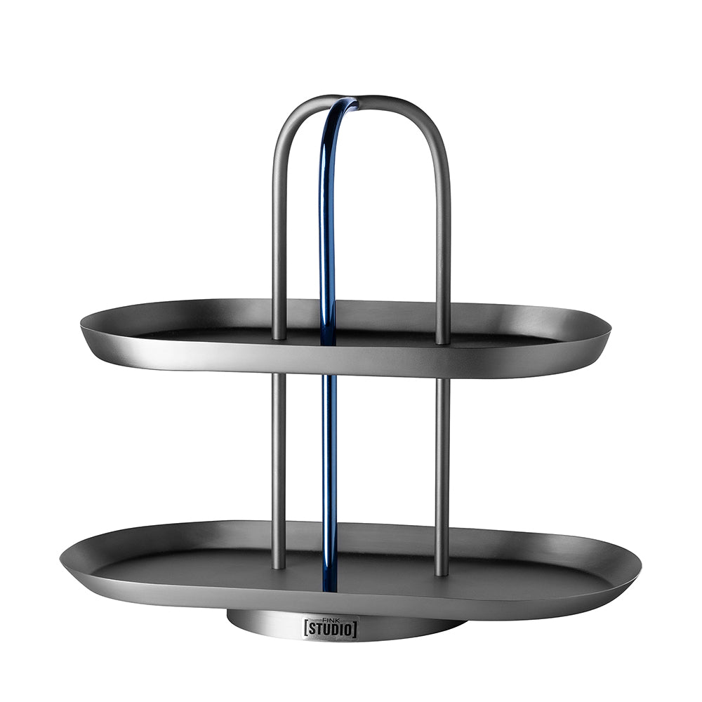 UPPER EAST 2er Etagere grau